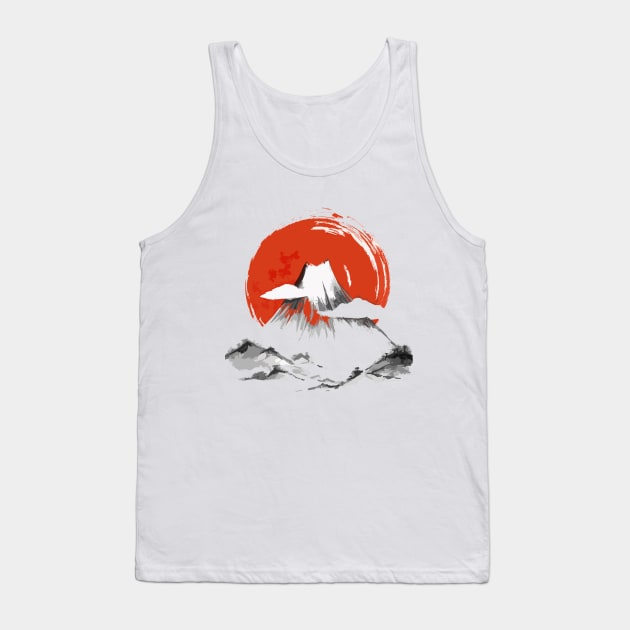 Fuji Sama, Japanese Artwork Tank Top by ArkiLart Design